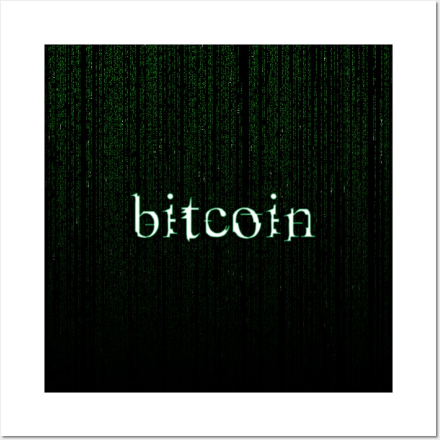 Bitcoin Matrix Wall Art by phneep